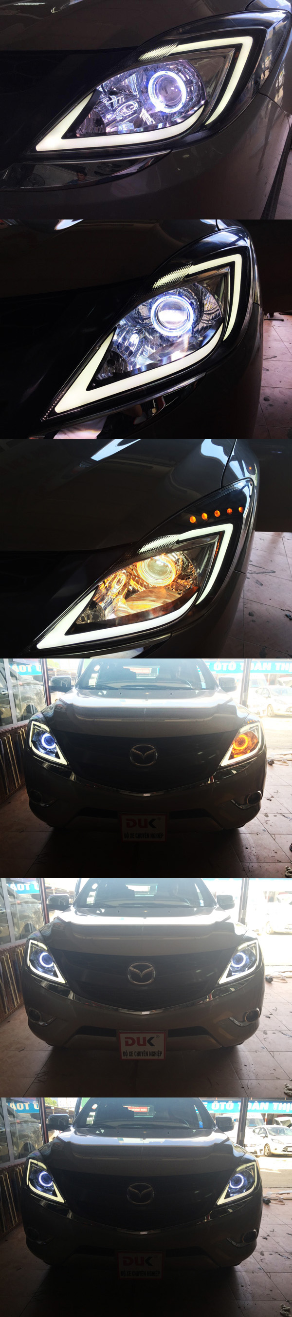 ĐỘ ĐÈN PHA MAZDA BT50 MẪU 2