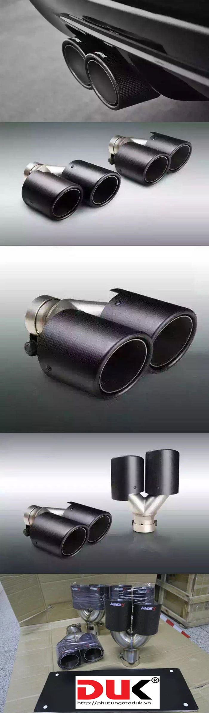 ĐẦU ỐNG XẢ KÉP AKRAPOVIC COPY