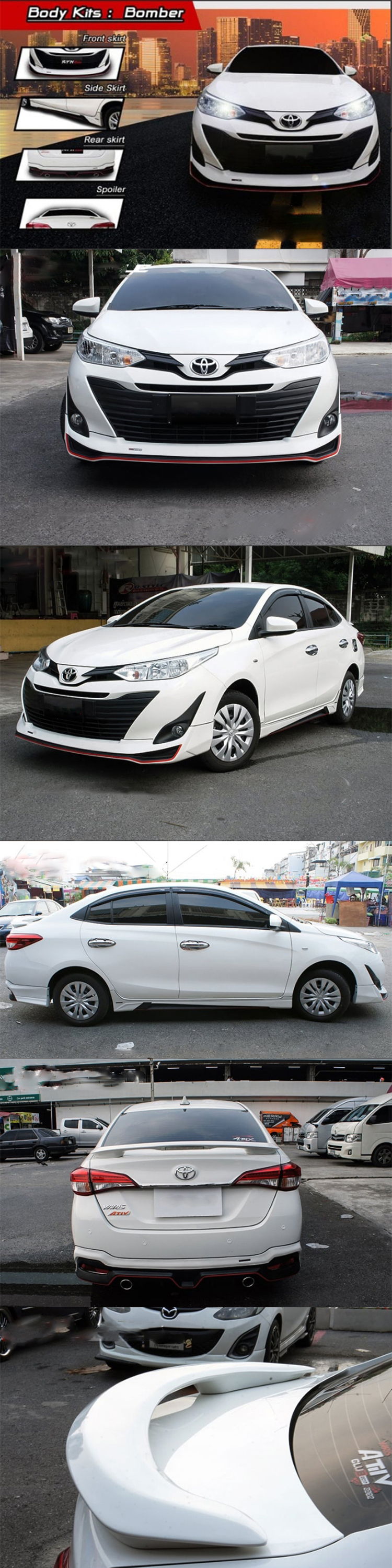 BODY LIP TOYOTA VIOS 2018 MẪU BOMBER