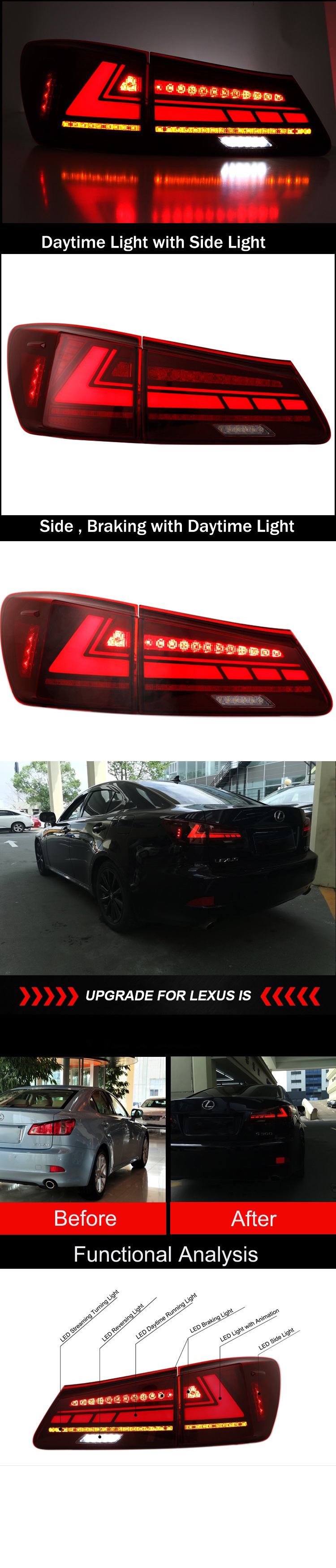 ĐÈN HẬU FULL LED LEXUS IS 2008-2012 MẪU SHF