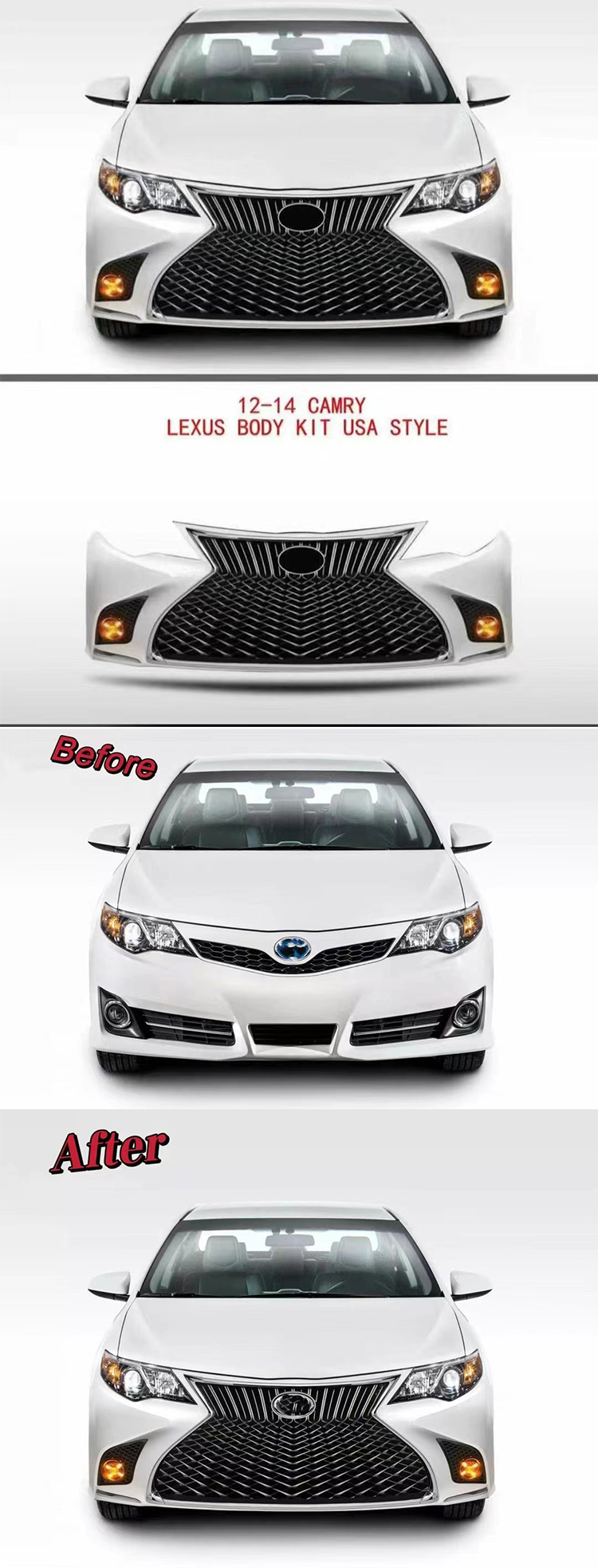 BODY KIT TOYOTA CAMRY 2012-2014 XUẤT MỸ MẪU LEXUS 