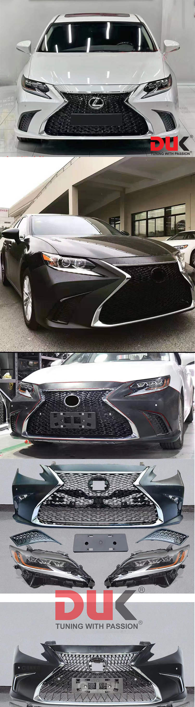 BODY KIT TRƯỚC NÂNG ĐỜI LEXUS ES 2013 LÊN MẪU 2020 FSPORT