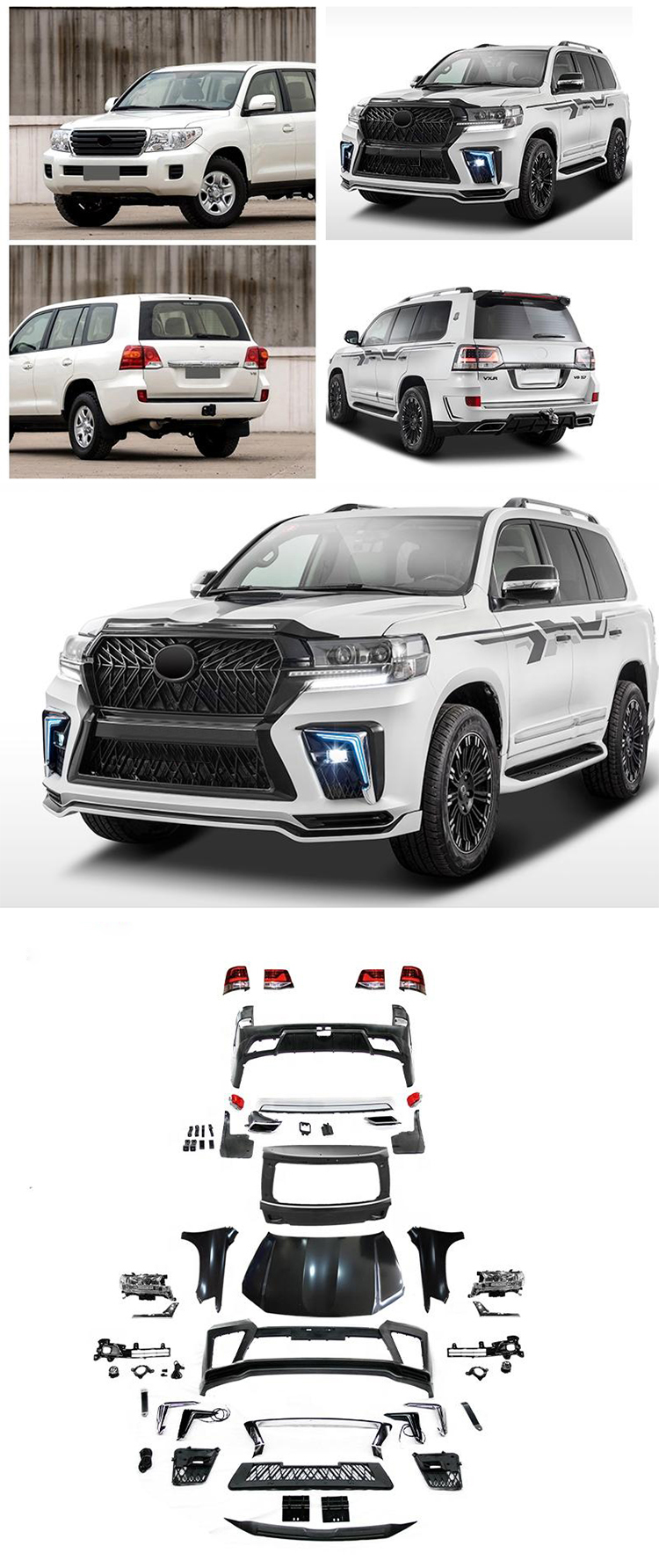 BODY KIT NÂNG ĐỜI LAND CRUISER 2010 LÊN MẪU G.B 2020