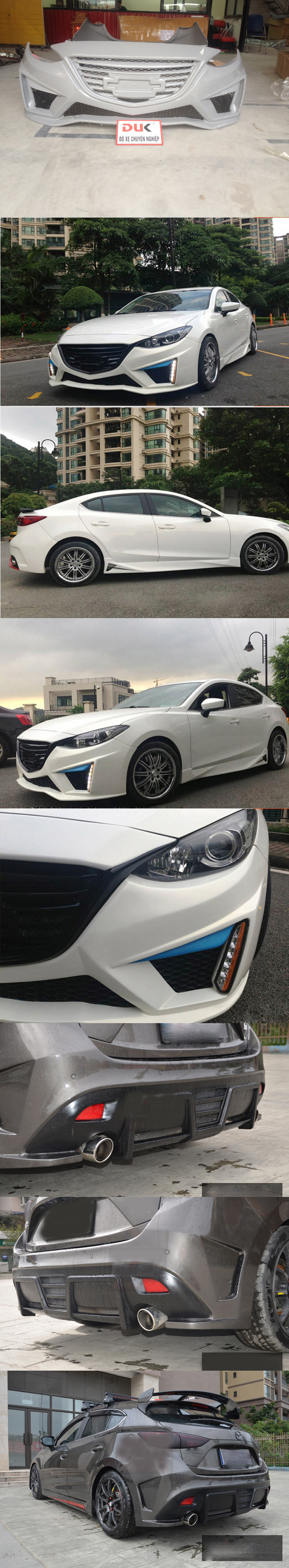 BODY KIT  MAZDA 3 5 CỬA (HATCHBACK) 2015 MẪU MASAN+ 