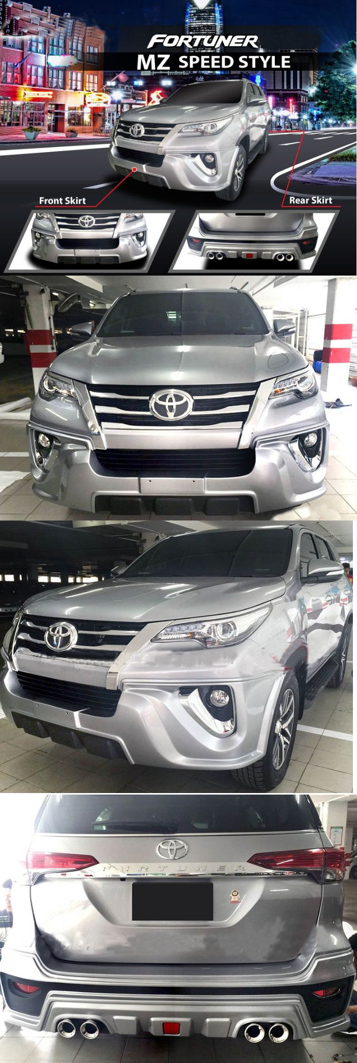 BODY LIP FORTUNER 2016 MẪU MZ SPEED STYLE