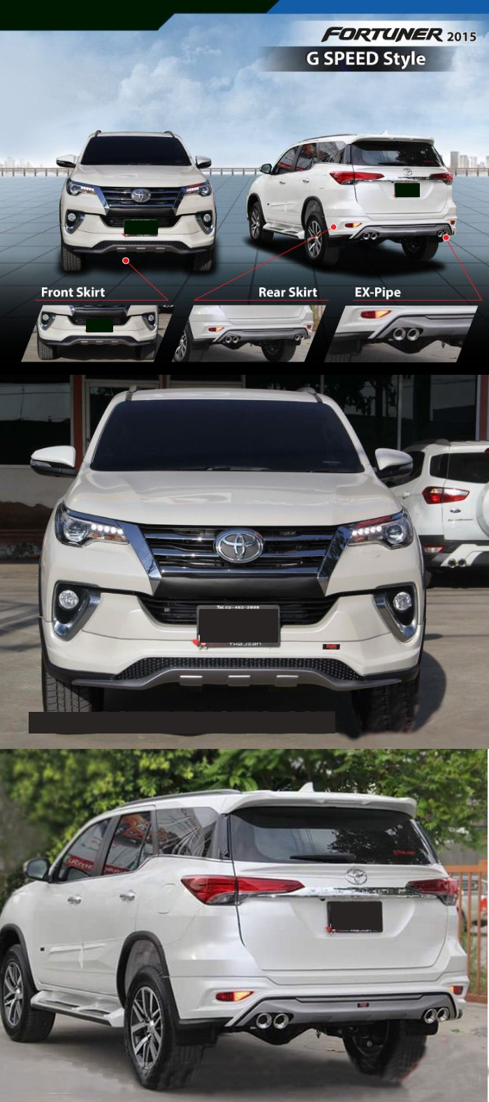 BODY KIT FORTUNER 2016 MẪU G SPEED