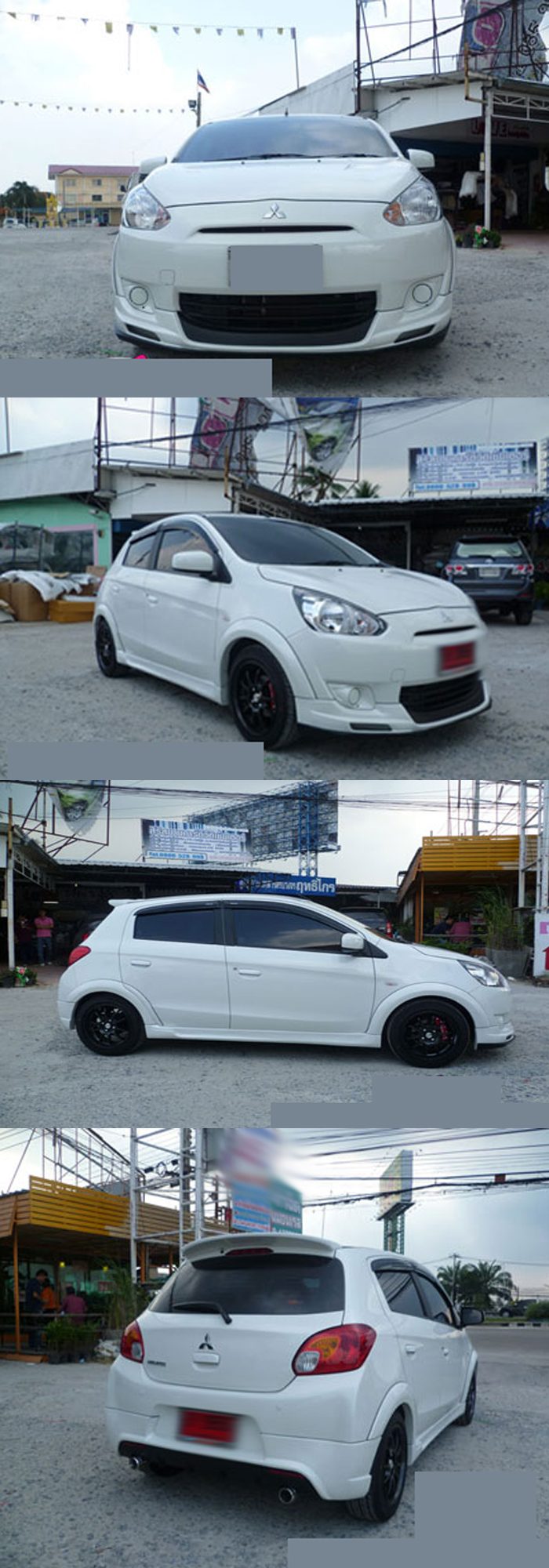 BODY KIT MITSUBISHI MIRAGE 2013 MẪU EVO SPORT LIMITED