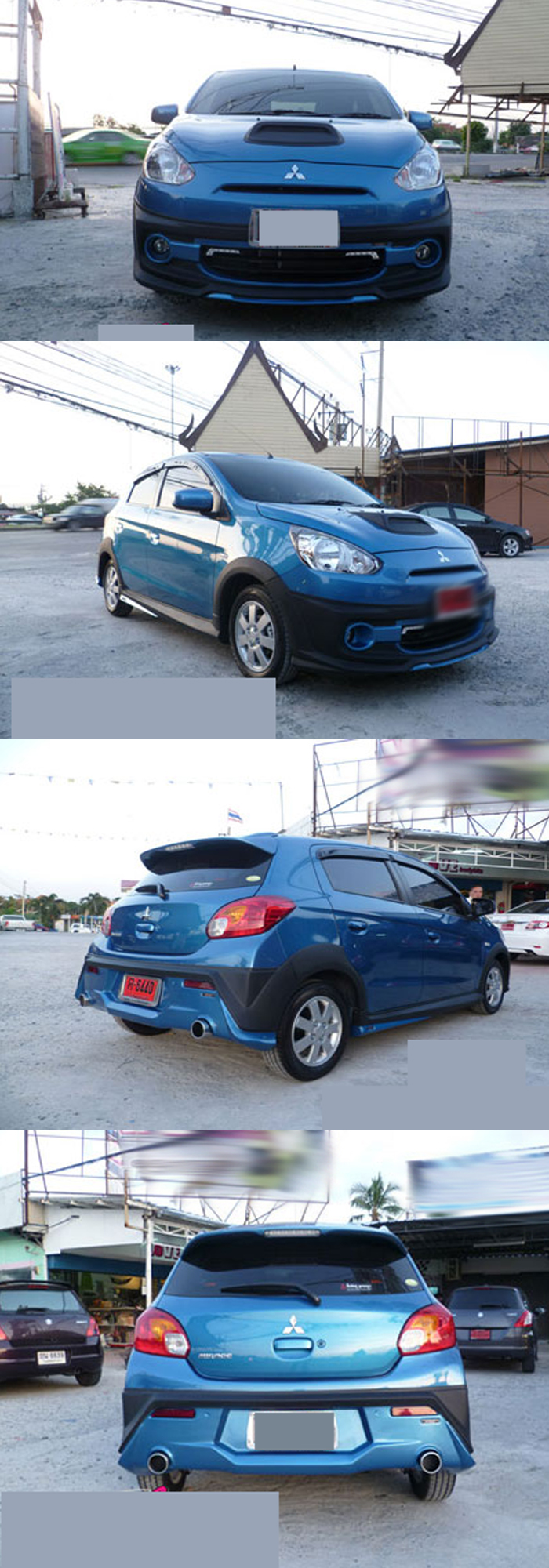 BODY KIT MITSUBISHI MIRAGE 2013 MẪU MINI EVO