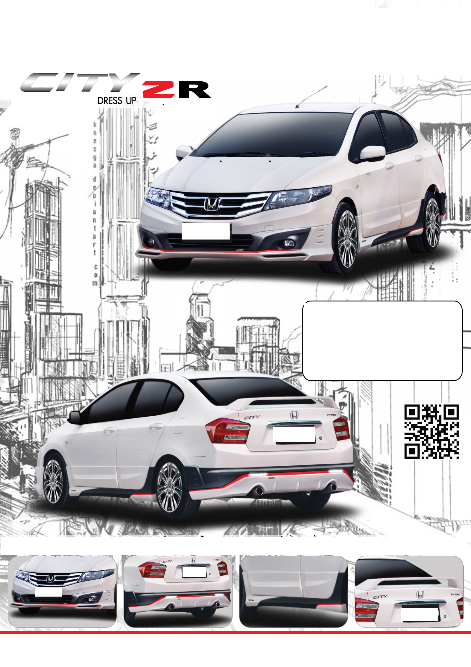 BODY LIP HONDA CITY 2012 MẪU ZR