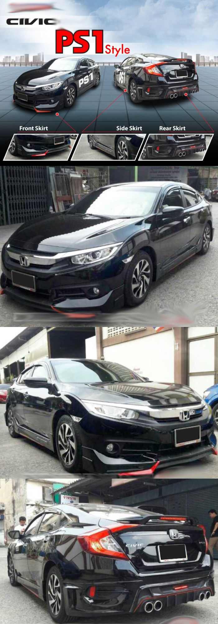 BODY LIP HONDA CIVIC 2017 MẪU PS1