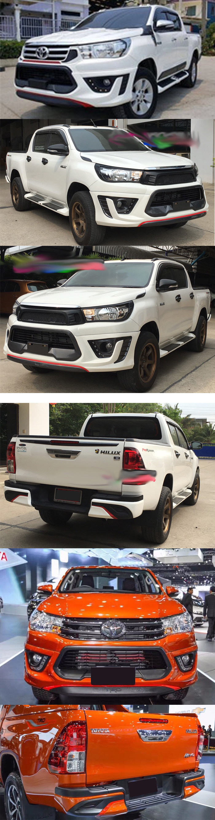 BODY LIP TOYOTA HILUX 2016 MẪU TRD