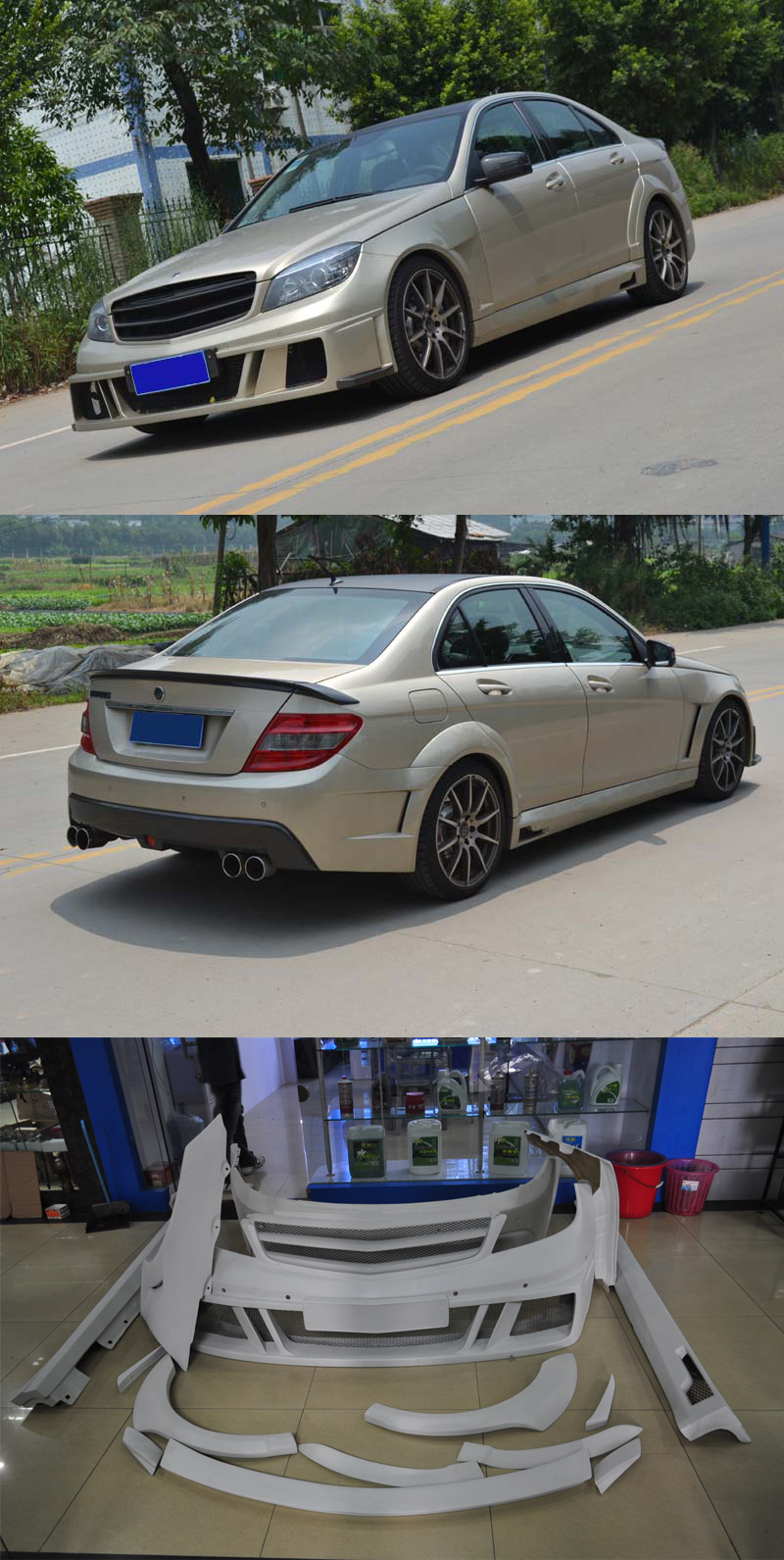 BODY KIT MERCEDES BENZ W204 C63 2012 MẪU BRABUS