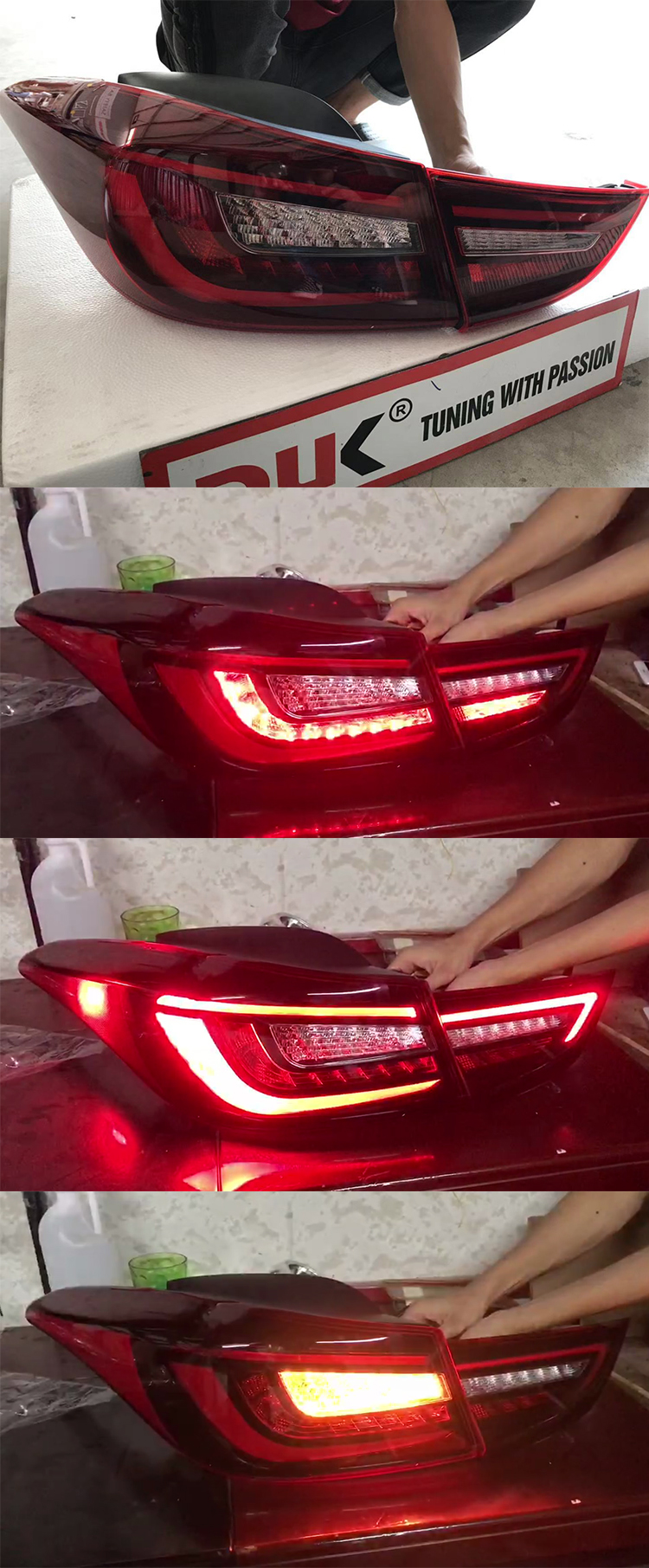 ĐÈN HẬU LED NGUYÊN BỘ ELANTRA 2011 - 2015 MẪU LCI