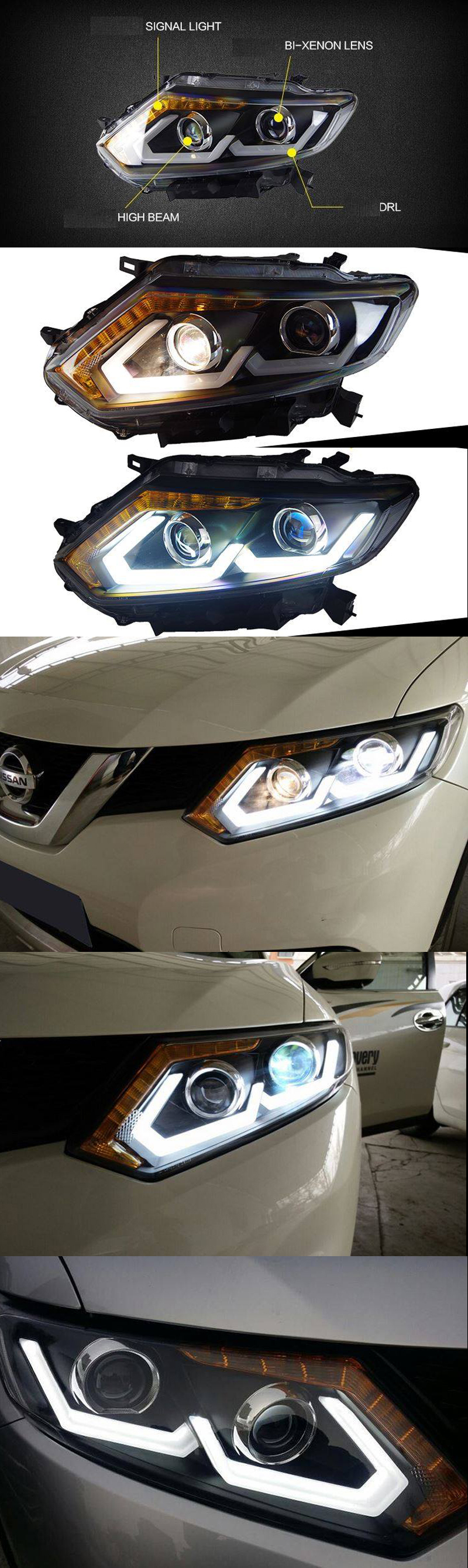 ĐÈN PHA LED NGUYÊN BỘ CHO NISSAN X-TRAIL 2015