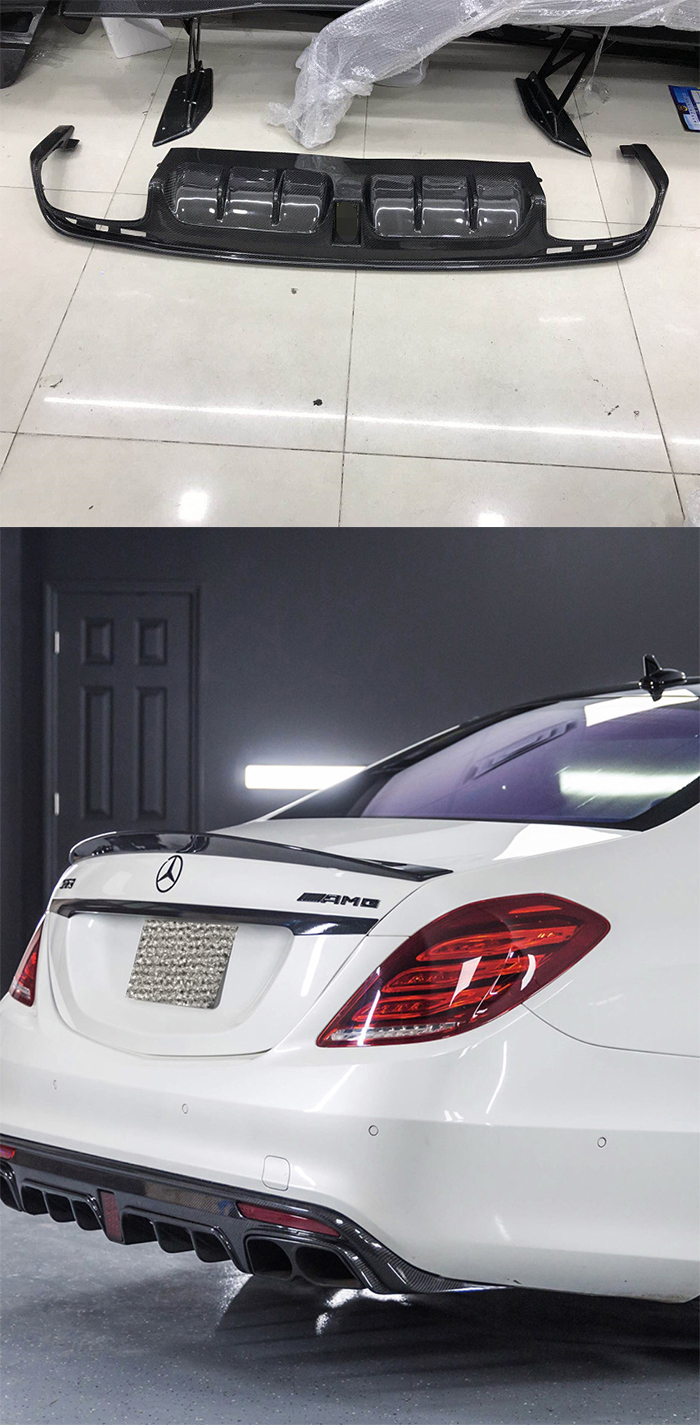 LIP CHIA ĐÔI PÔ CARBON CHO MERCEDES S500 W222