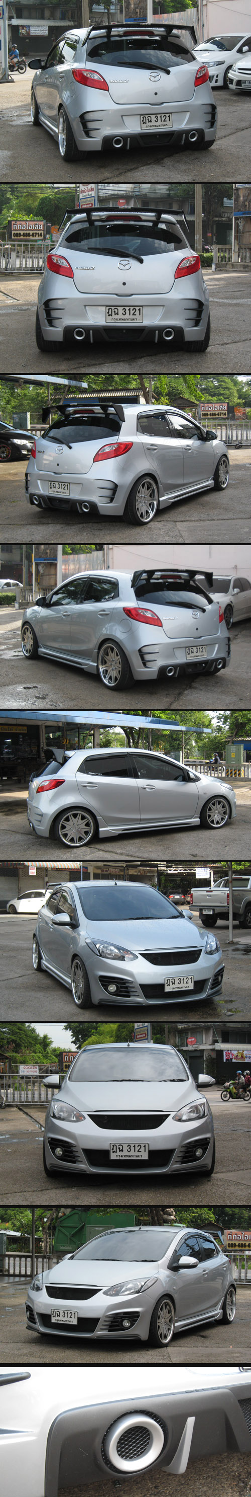 BODY KIT MAZDA 2 5 CỬA MẪU R8