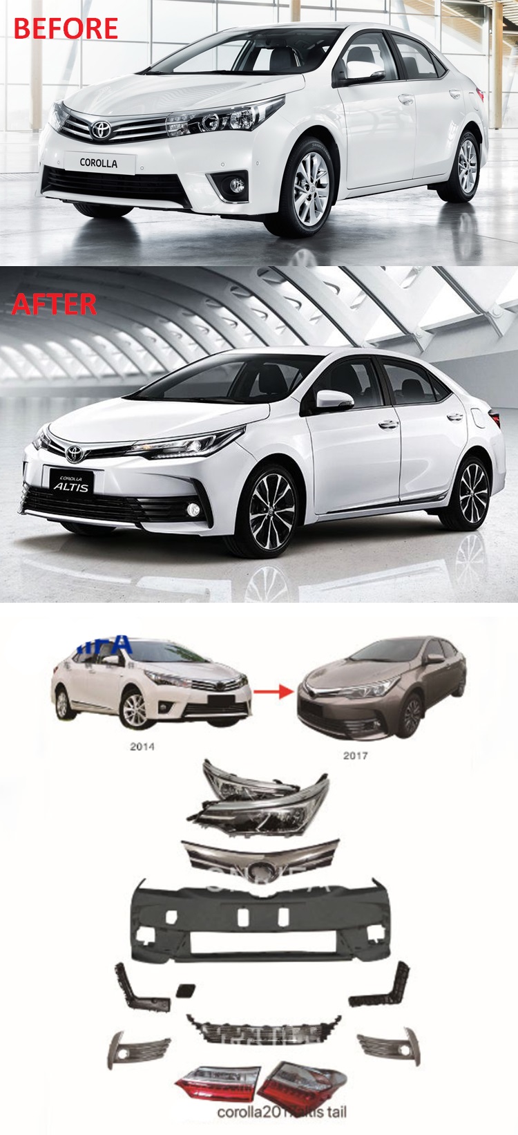 NÂNG ĐỜI TOYOTA COROLLA ALTIS 2014 LÊN 2017