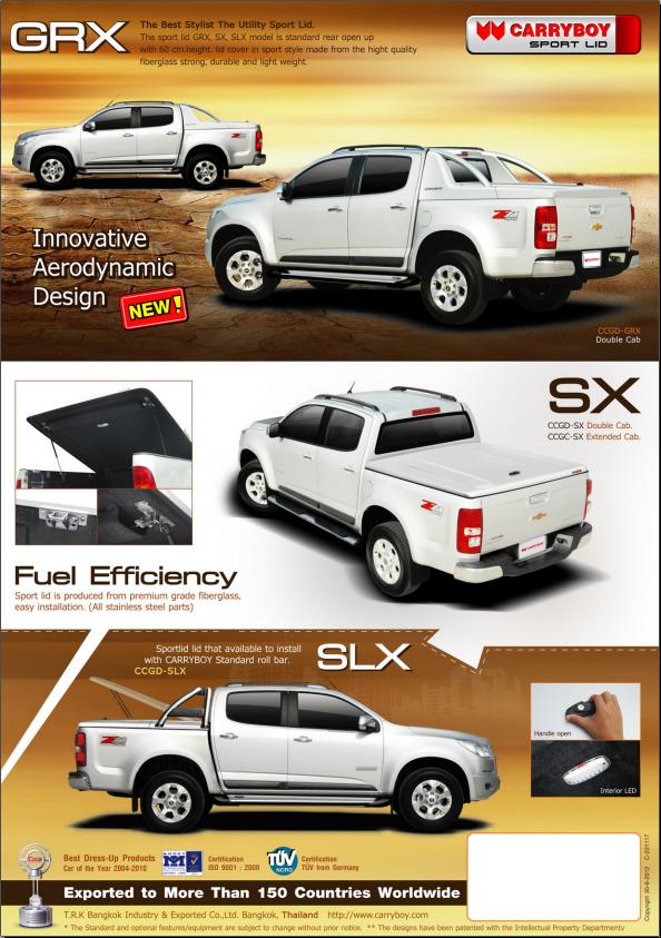 NẮP THÙNG MẪU 2 CHEVROLET COLORADO