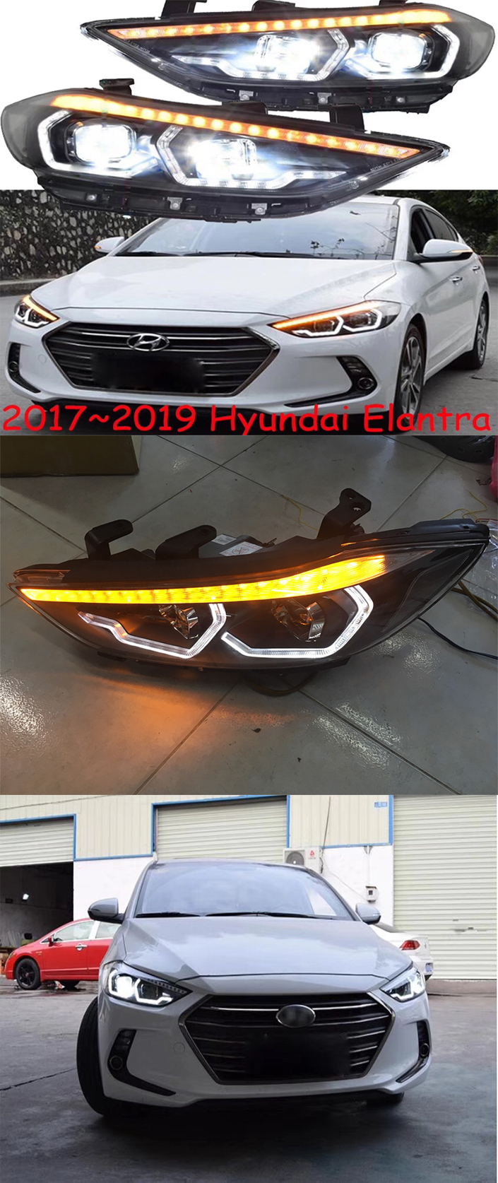 ĐÈN PHA LED NGUYÊN BỘ ELANTRA 2016