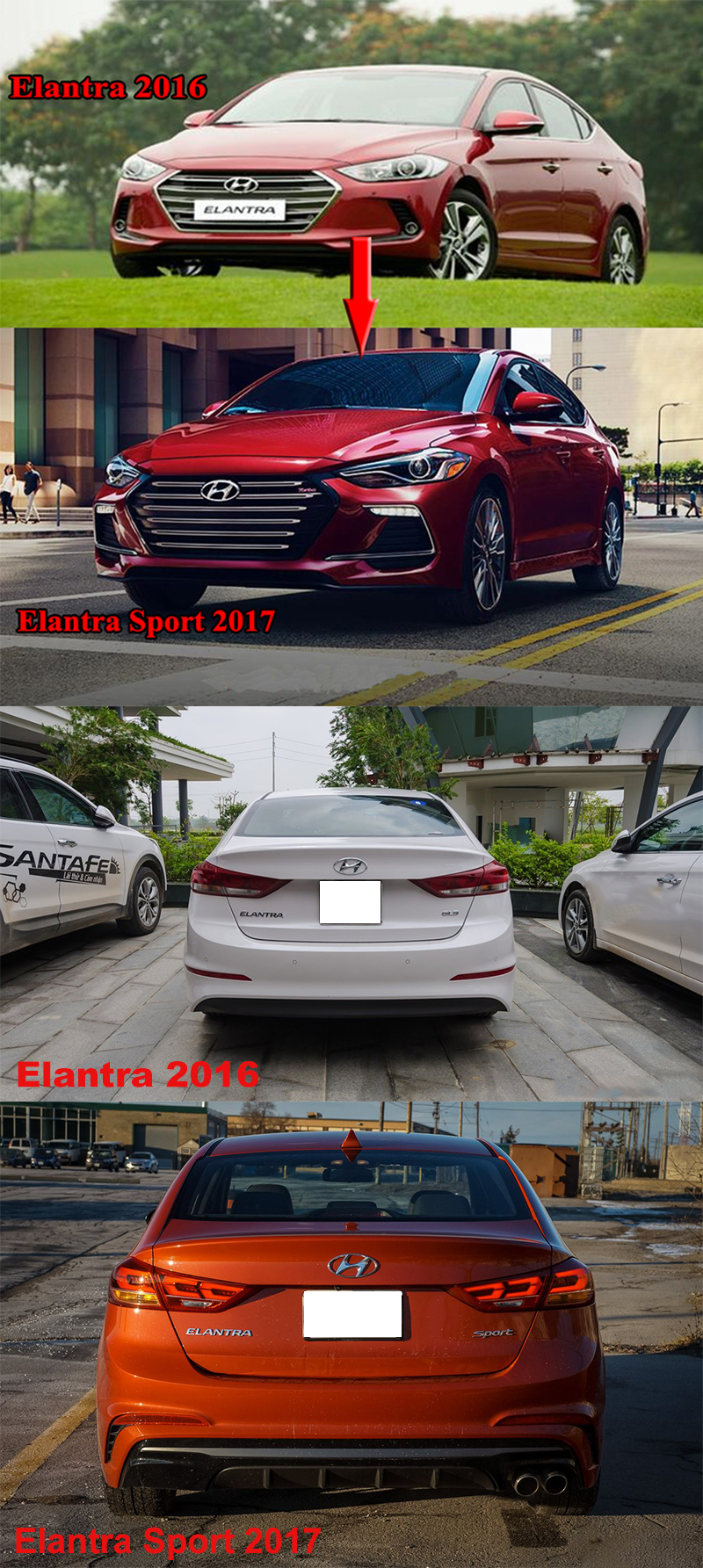 BỘ KIT NÂNG ĐỜI ELANTRA 2016 LÊN 2017 SPORT