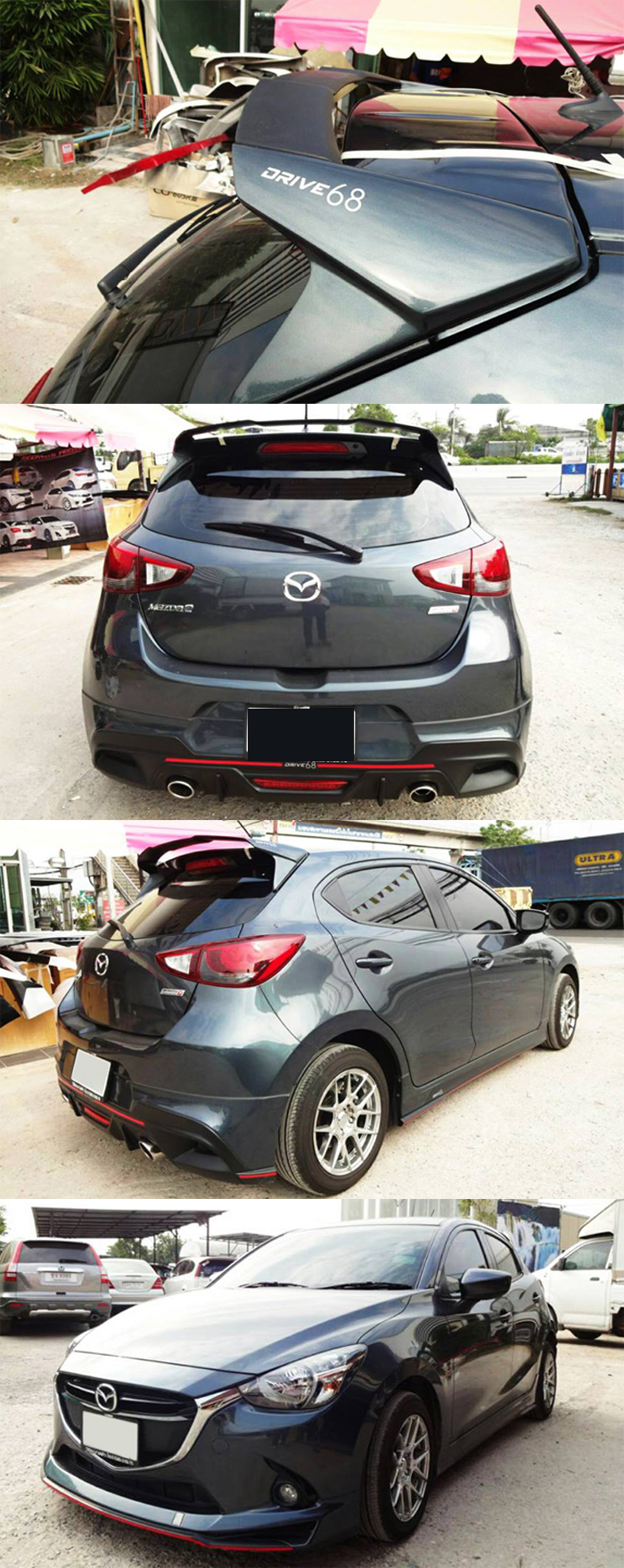 BODY LIP MAZDA 2 HATCHBACK 2015 MẪU DRIVE 68