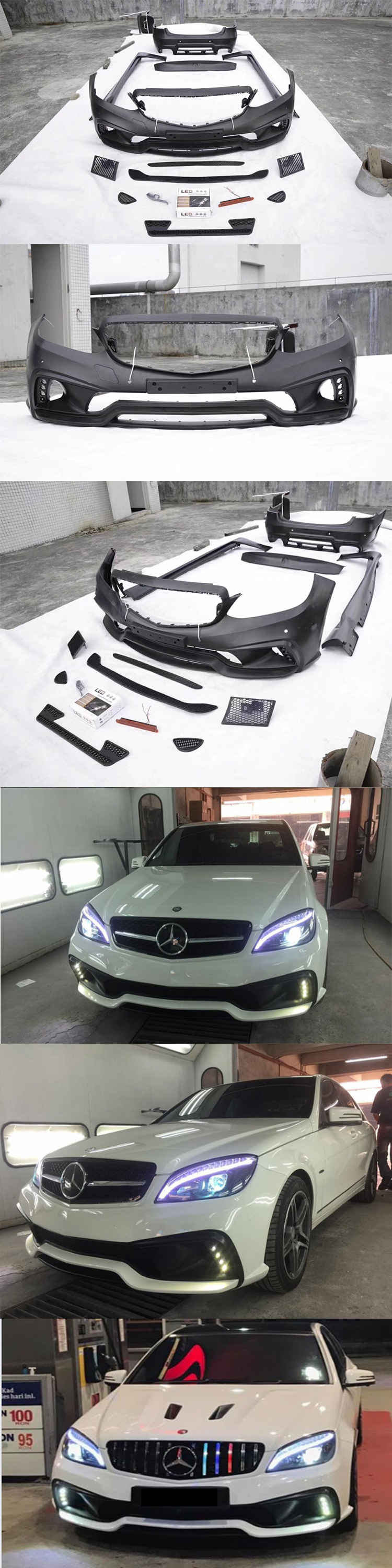 BODY KIT ĐẦU XE MERCEDES W204 2008 - 2011 MẪU WALD2