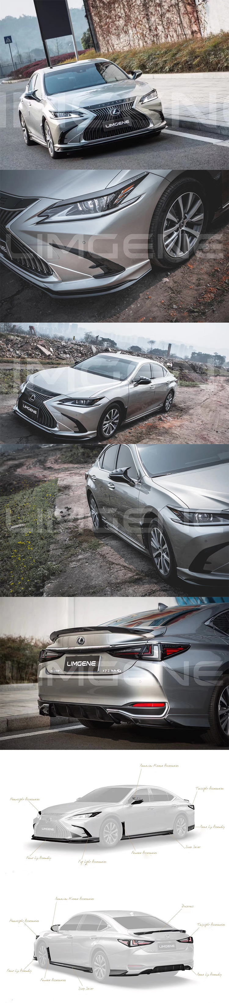 BODY LIP MẪU LIMGENE CHO LEXUS ES 2019