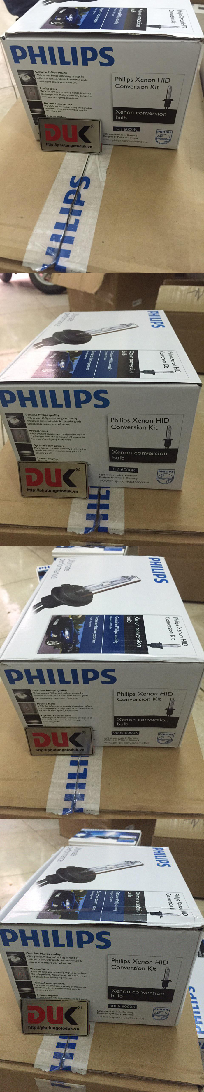 BÓNG XENON PHILIPS CHÍNH HÃNG 6000K CHÂN H1/H7/HB3/HB4