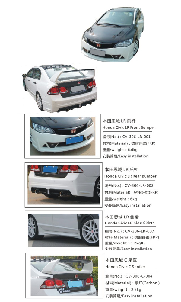 BODY KIT MẪU R CIVIC 2006-ON