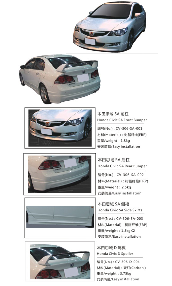 BODY LIP MẪU A CIVIC 2006