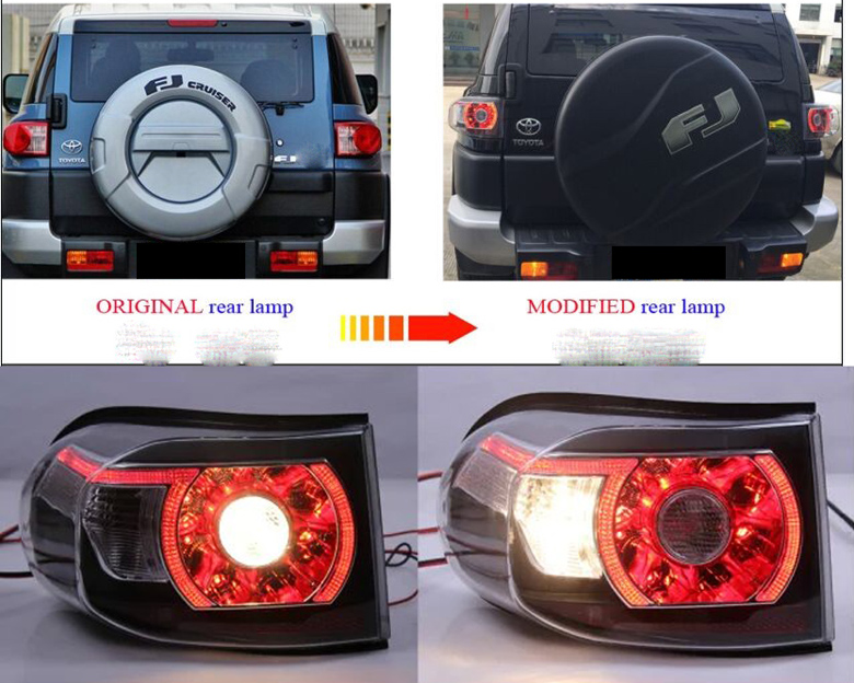 ĐÈN HẬU LED NGUYÊN BỘ FJ CRUISER MẪU EVOQUE