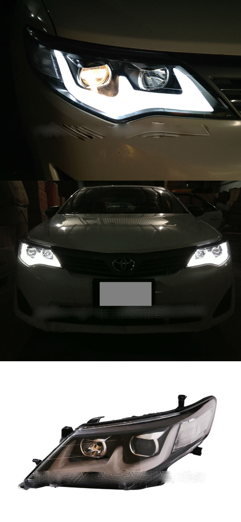 ĐÈN PHA LED NGUYÊN BỘ CẢ VỎ CAMRY XUẤT MỸ 2013 BẢN LE MẪU 2