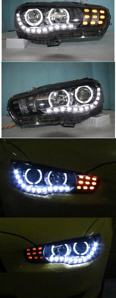 ĐÈN PHA LED NGUYÊN BỘ CẢ VỎ LANCER EX 2010