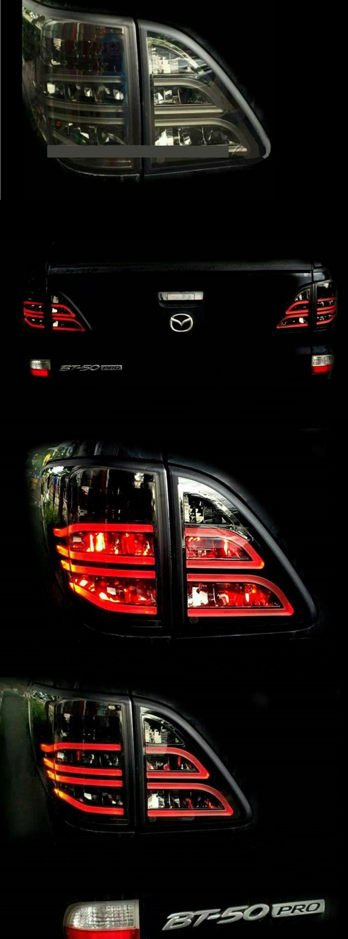 ĐÈN HẬU LED NGUYÊN BỘ MAZDA BT50 MÀU KHÓI