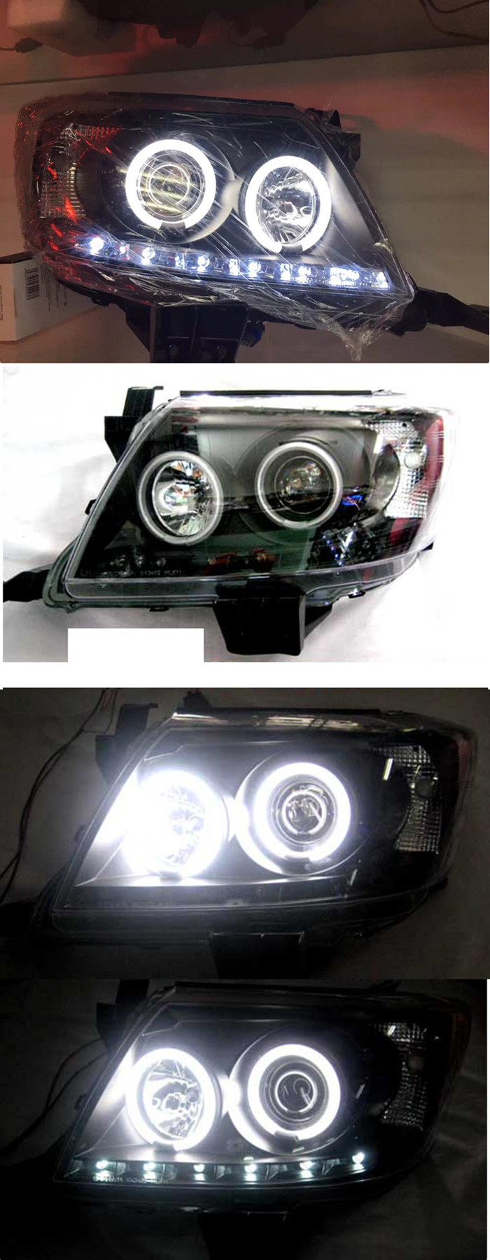 ĐÈN PHA LED NGUYÊN BỘ HILUX VIGO 2011-2014 MẪU SN