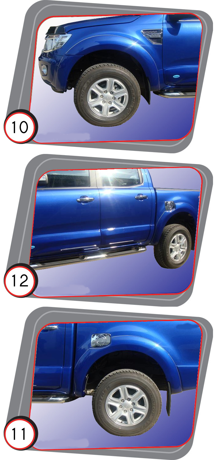 ỐP CÁNH CỬA VÀ VIỀN CUA LỐP FORD RANGER 2012