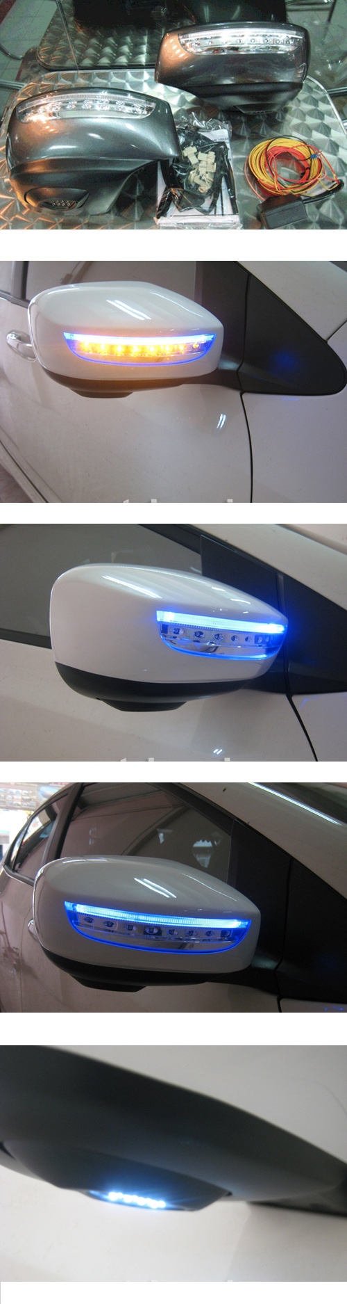 ỐP GƯƠNG CÓ ĐÈN LED 2 CHIỀU HONDA CITY 2012