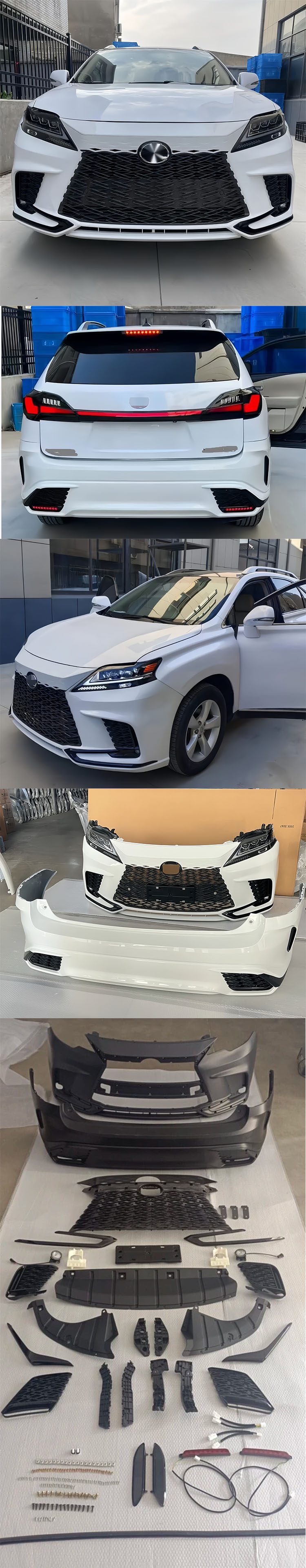 BODY KIT TRƯỚC SAU LEXUS RX350 2010-2015 NÂNG CẤP 2023