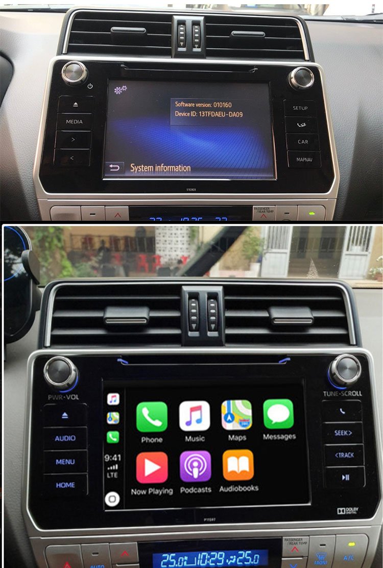 WIRELESS CARPLAY CHO TOYOTA PRADO 2017-2019