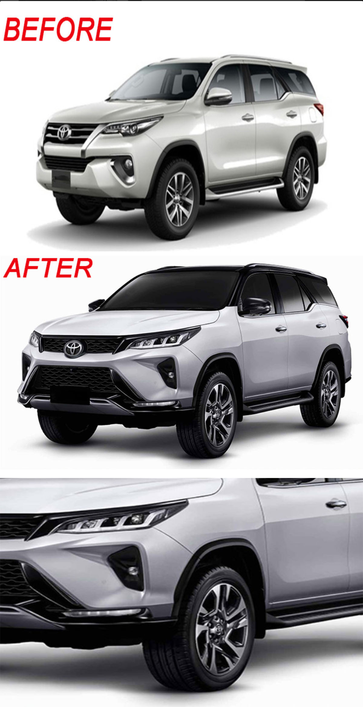 NÂNG CẤP ĐÈN PHA FORTUNER 2016-2019 LÊN 2021